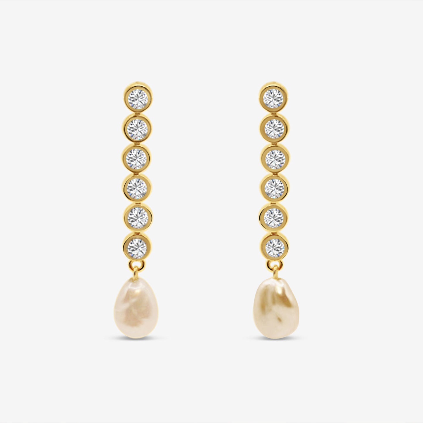 Baroque Pearl Long Drop Earrings