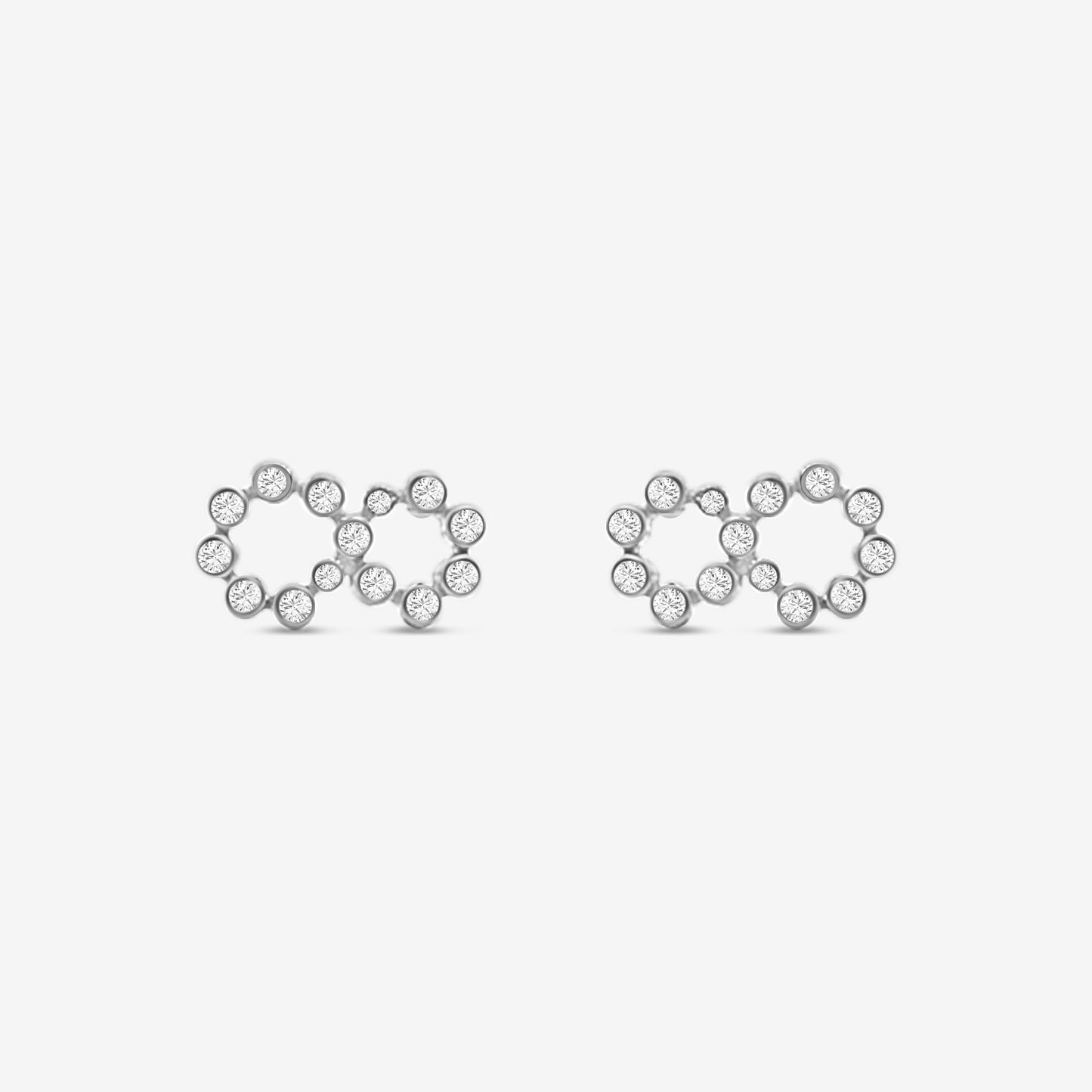 Infinity Stud Earrings Silver