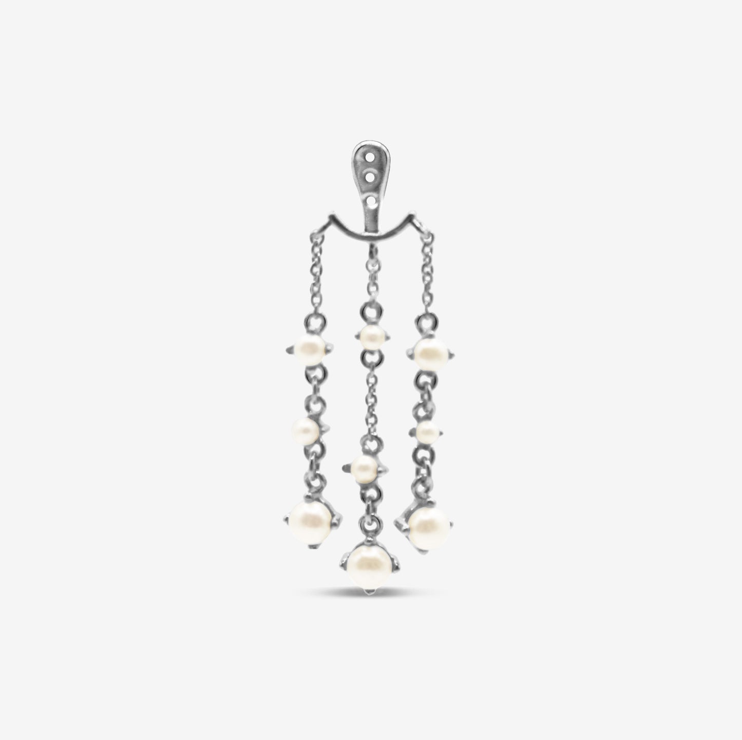 Behind The Ear Pearl Single Silver