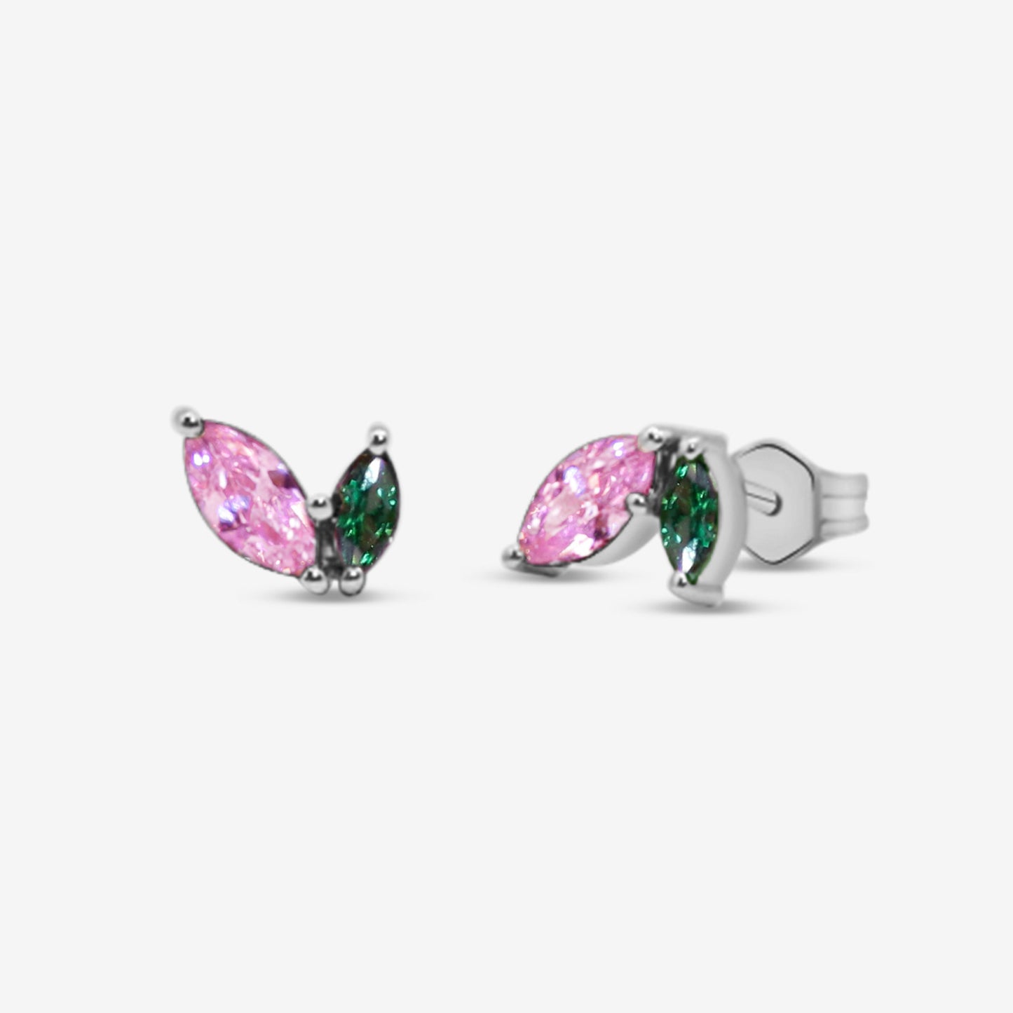 Tulip Stud Earrings Silver