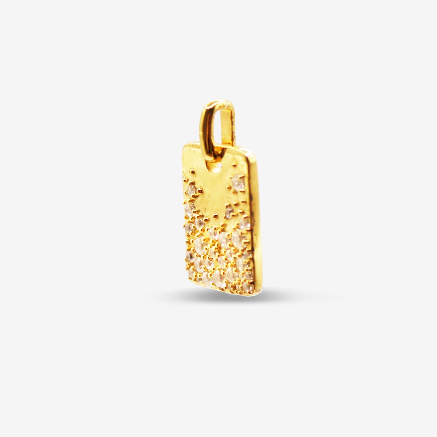 Sparkling Disc Square Pendant