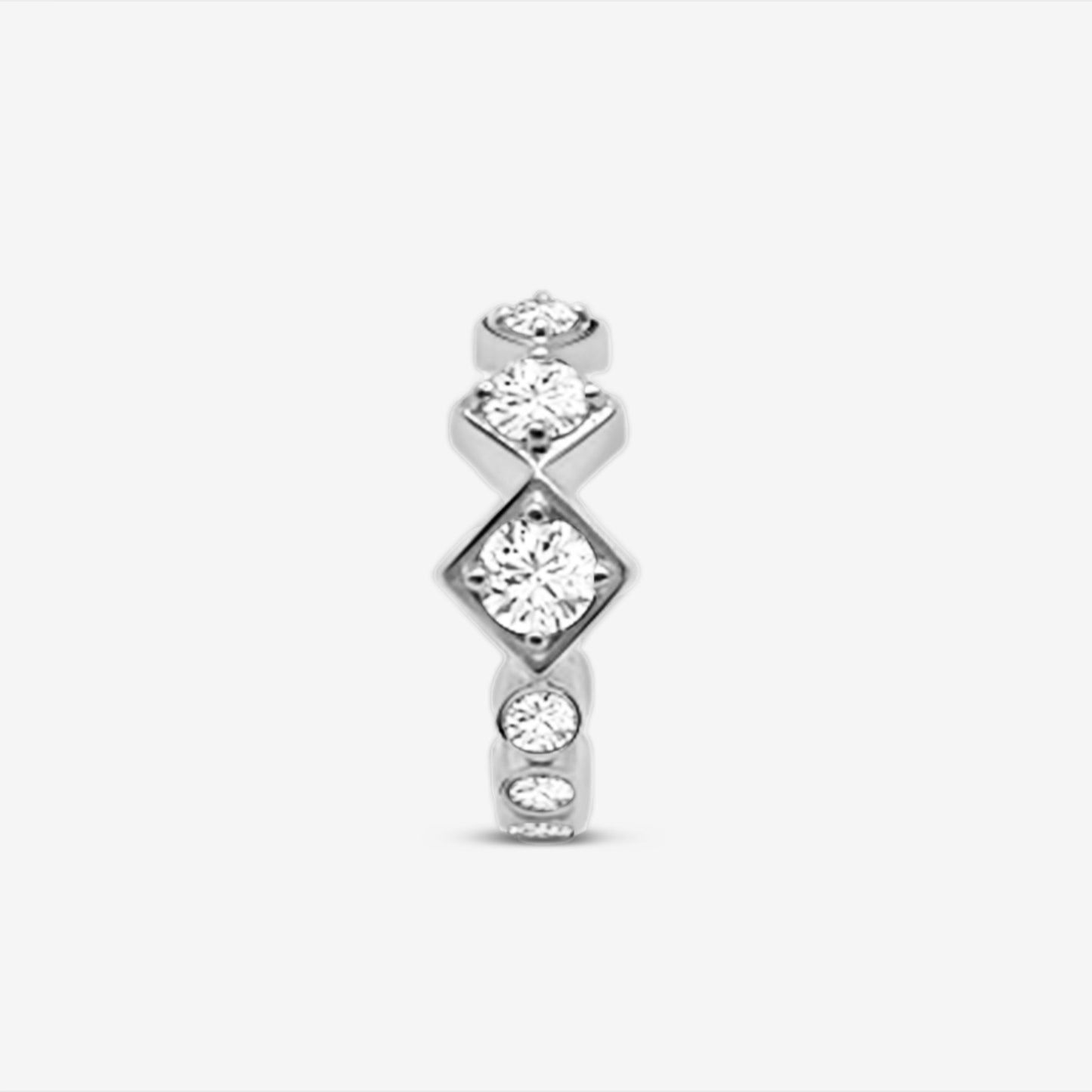 Sparkling Squares Ring Silver