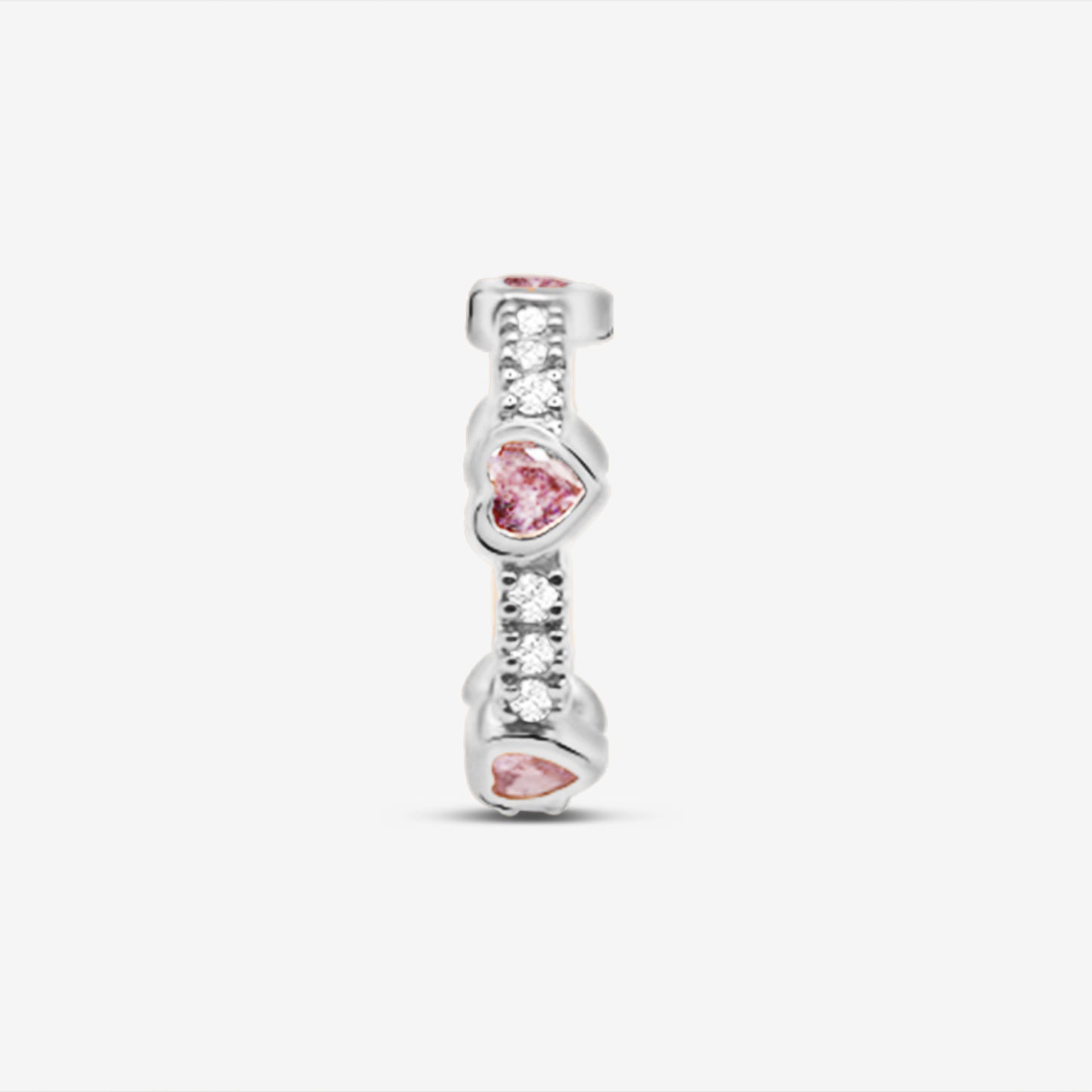 Shiny Hearts Ring Silver