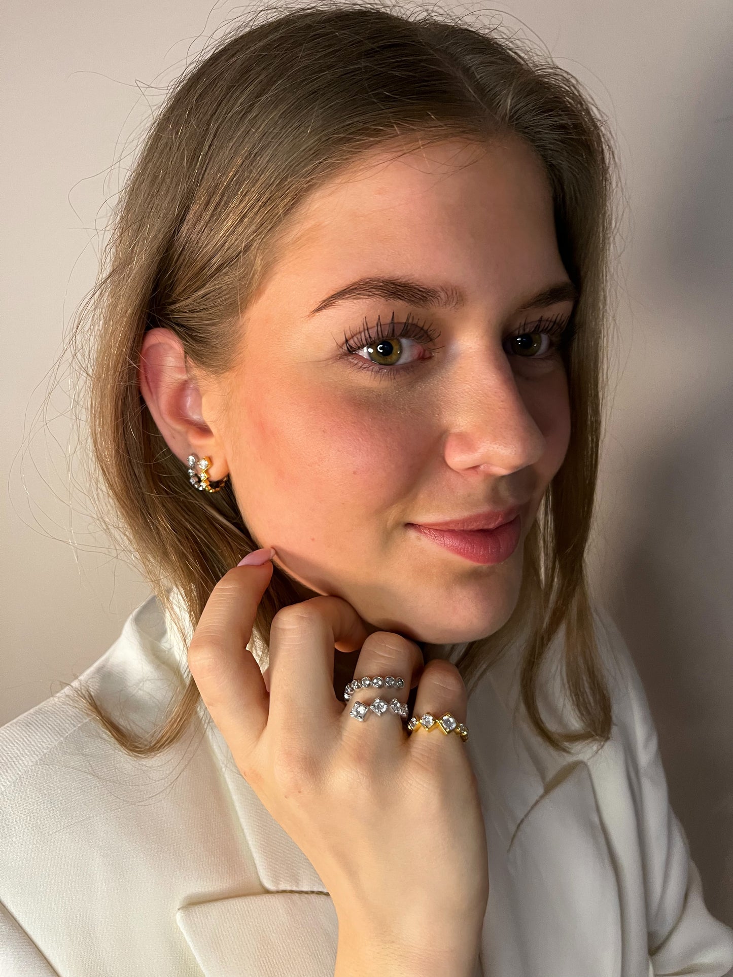Sparkling Squares Ring