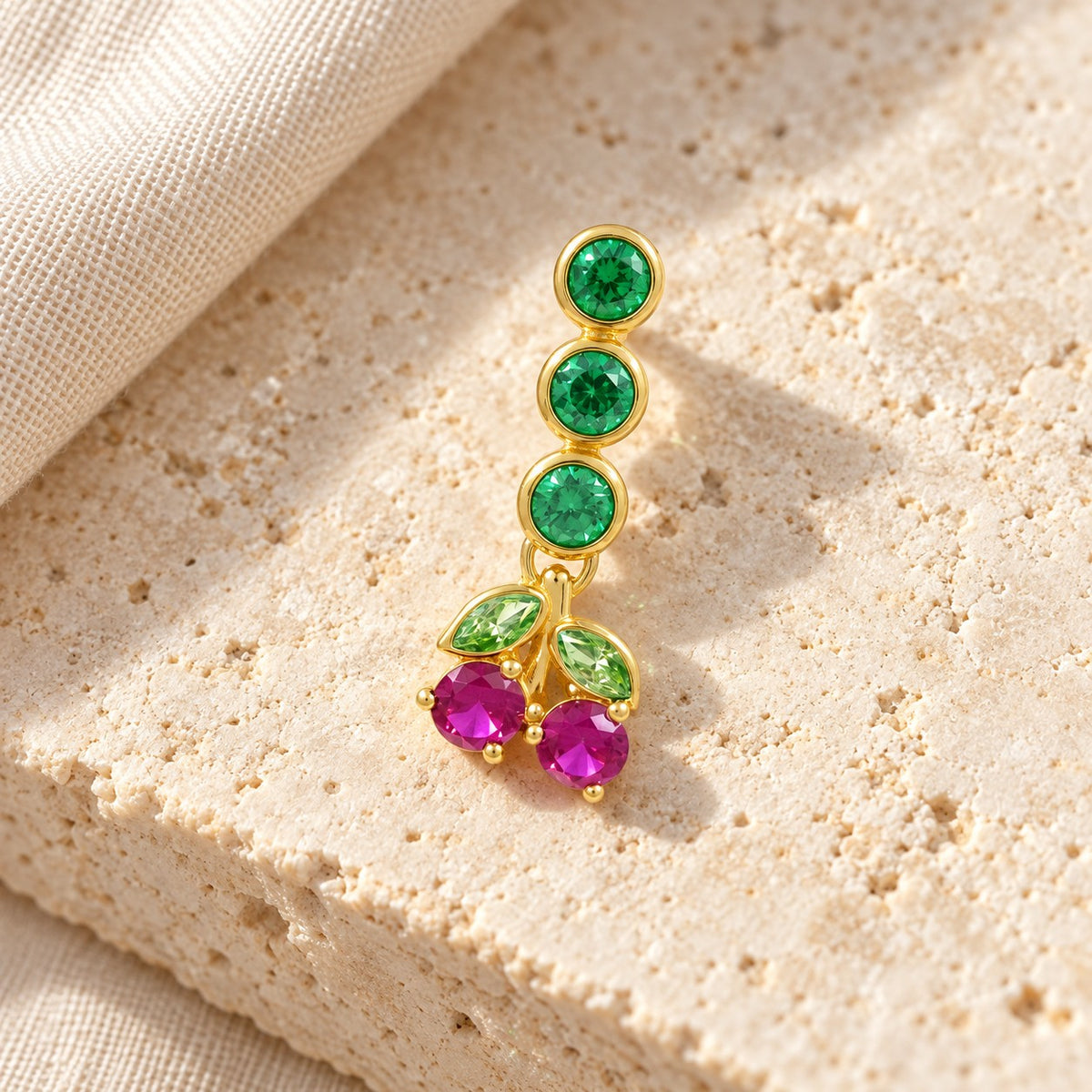 Single Cherry Earring