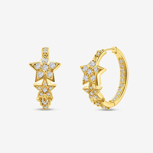 Multi Stars Hoop Earrings