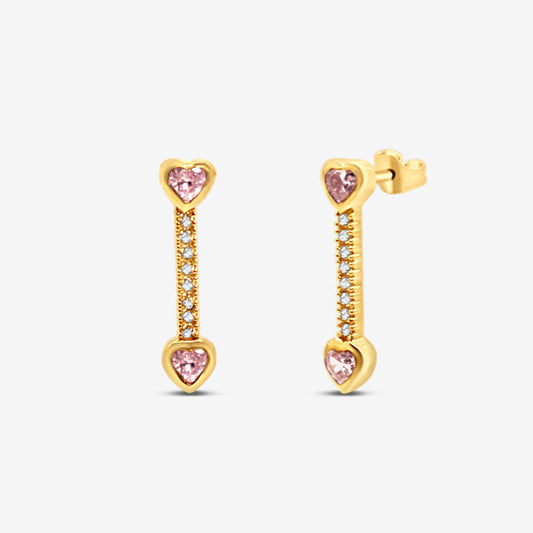 Shiny Hearts Stud Earrings