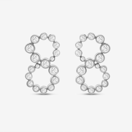 Infinity Large Earrings Silver