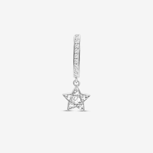 Symbol Single Hoop - Star Silver