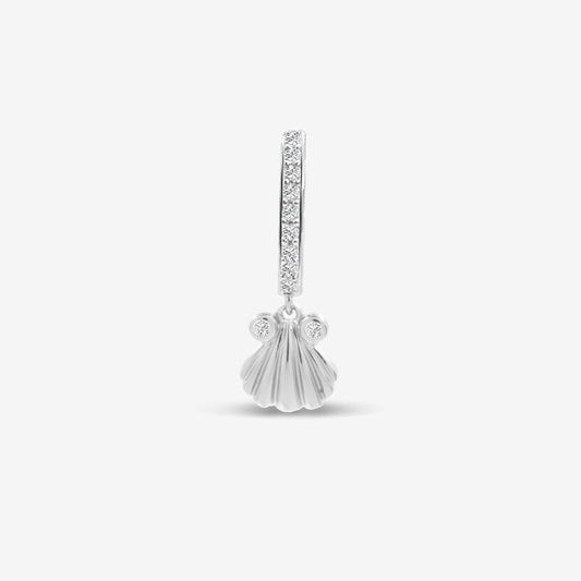Symbol Single Hoop - Shell Silver