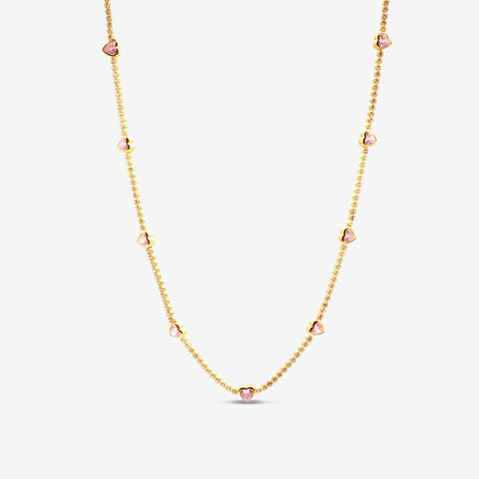 Skinnende Hjerte Collier Halskæde