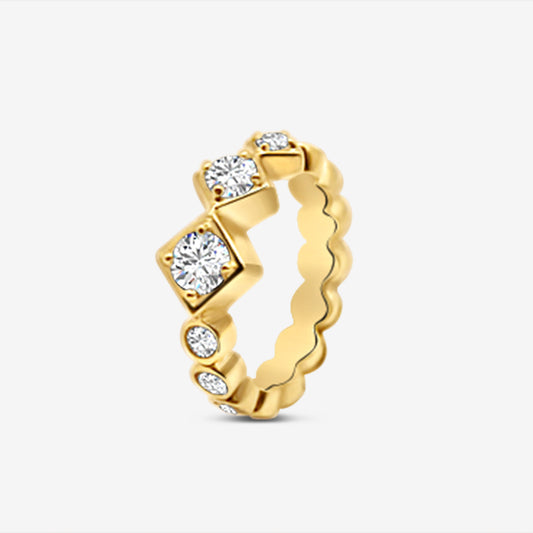 Sparkling Squares Ring