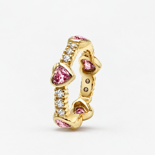 Skinnende Hjerte Ring