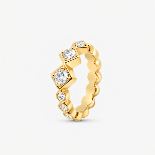 Sparkling Squares Ring