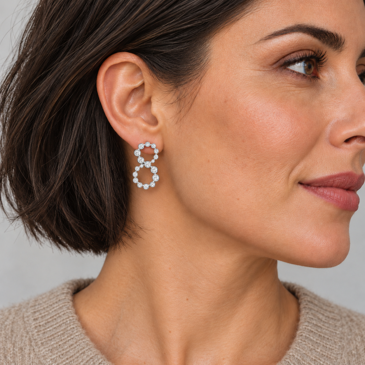 Infinity Large Earrings Silver