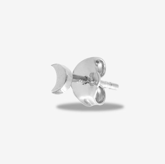 Mini Moon Stud Silver