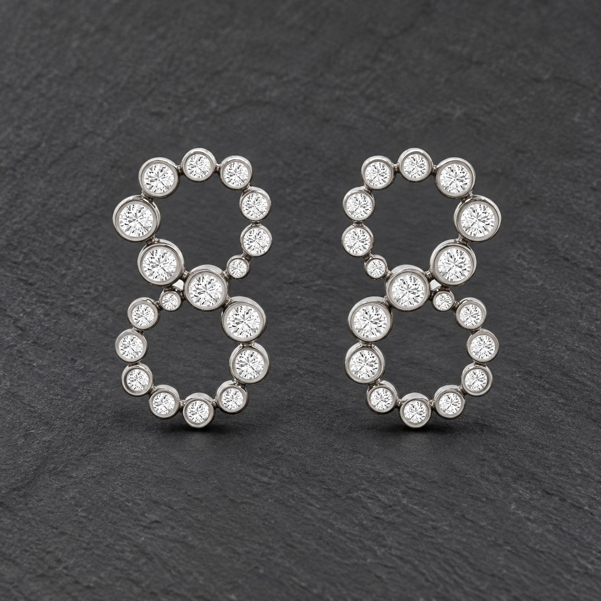 Infinity Large Earrings Silver