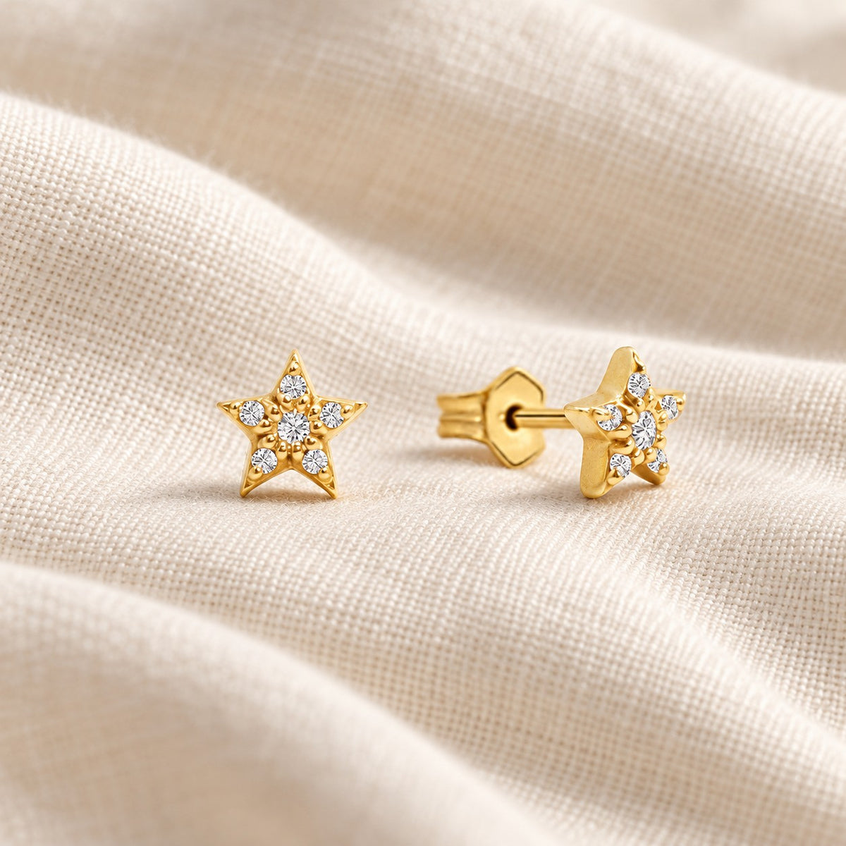 Pavé Star Small Studs