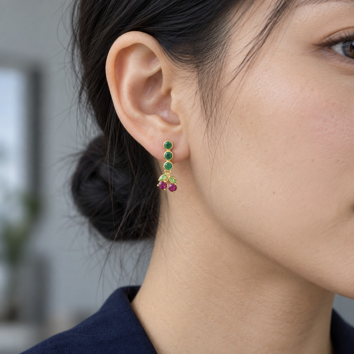 Single Cherry Earring