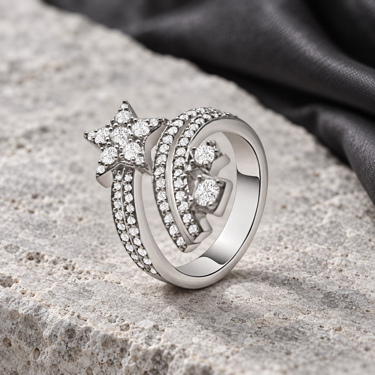 Shooting Star Ring Silver